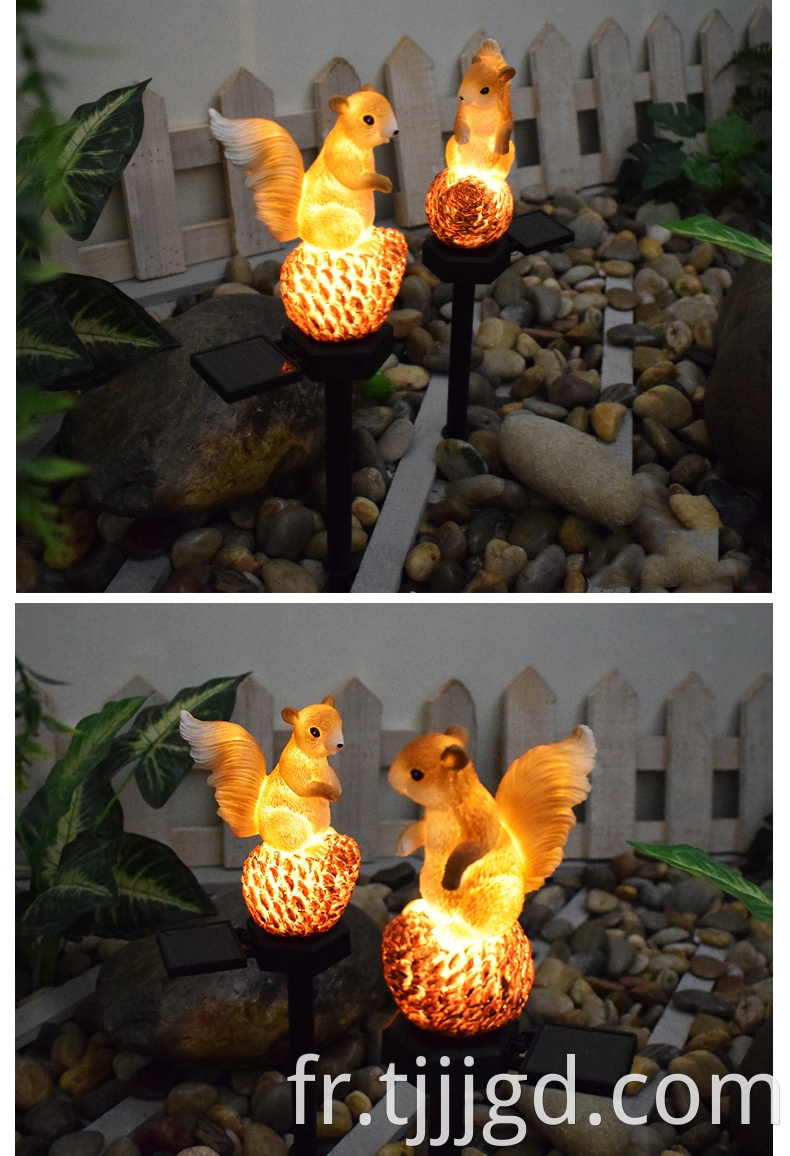 Solar Courtyard Light Squirrel Shaped